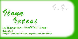ilona vetesi business card